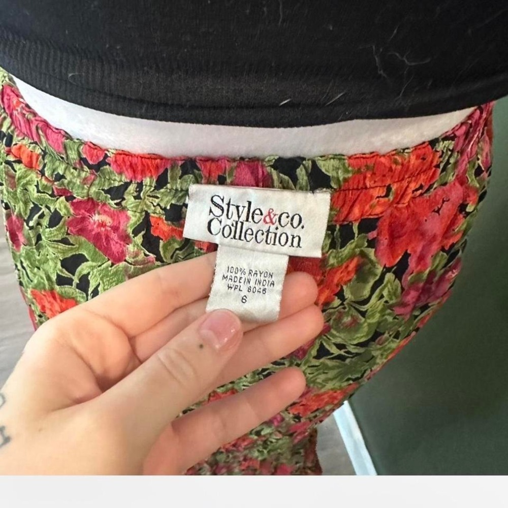 Reversible vintage floral skirt - Picture 4 of 4